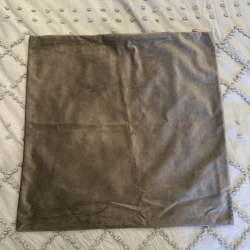 NWOT 1 dark gray velvet pillow cover